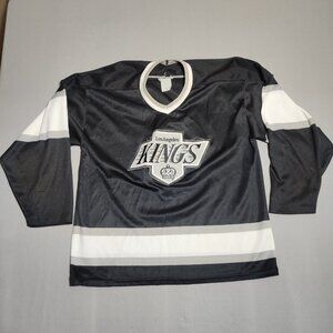 Vintage 80s 90s CCM Los Angeles Kings Hockey Jersey men M black white grey
